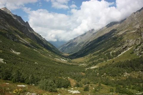 Alpine valley 写真素材