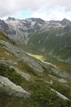 Alpine valley Stock Photos