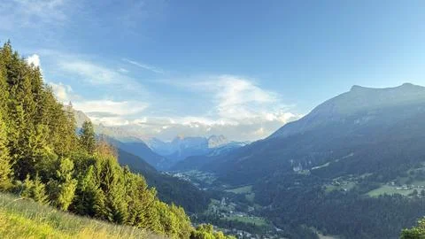 Alpine Valley Sunset Stock Photos