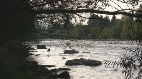 Alpine view - Mountain river Stock Footage 22442106