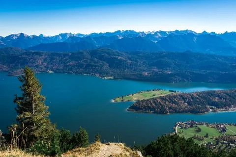 Alpine View / Walchensee Stock Photos