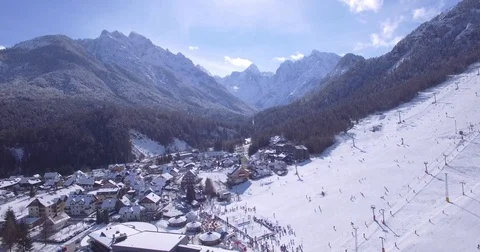 Alpine village Stock Footage
