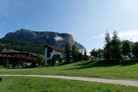 Alpine Village Scenery Stock Photos