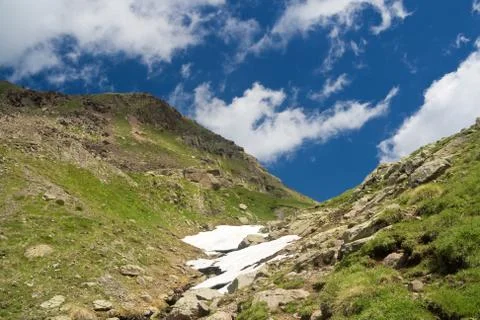 Alpine walk in summer Foto stock