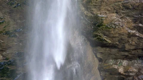 Alpine waterfall close up Video stock 37782623
