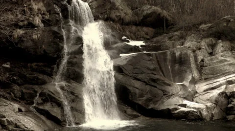 Alpine waterfall Stock Footage 34342750