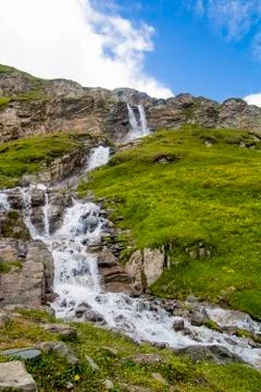 Alpine waterfall Foto stock