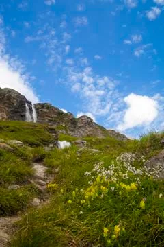 Alpine waterfall Stock Photos