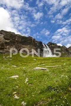 Alpine waterfall Stock Photos