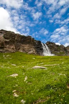 Alpine waterfall Foto stock