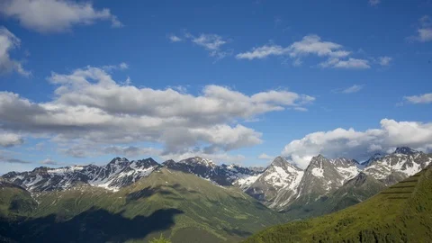 Alpine weather time lapse: Schober mountain range Stock Footage 122448982