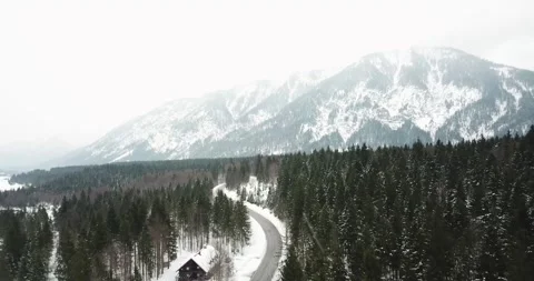 Alpine winter forest road Stock-Footage 146799130