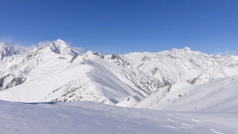 Alpine winter time lapse Stock Footage 125959599