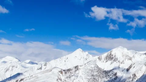 Alpine winter weather paning time lapse Stock Footage 64958361