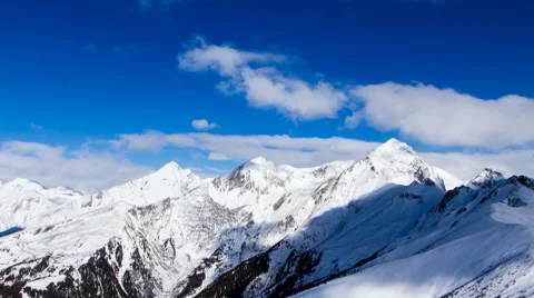 Alpine winter weather paning time lapse Stock Footage 64959082