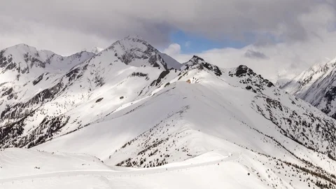 Alpine winter weather time lapse Stock Footage 103752602