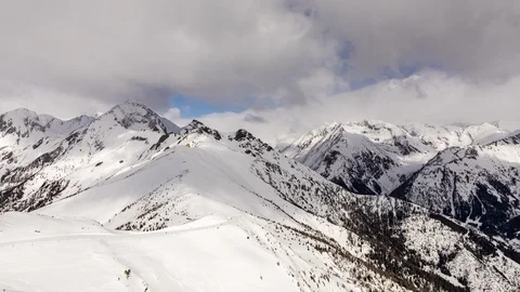 Alpine winter weather time lapse Stock Footage 103755698