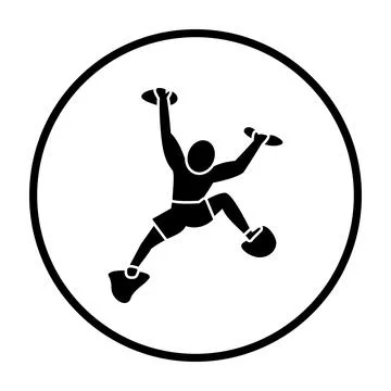 Alpinist Icon Stock Illustration