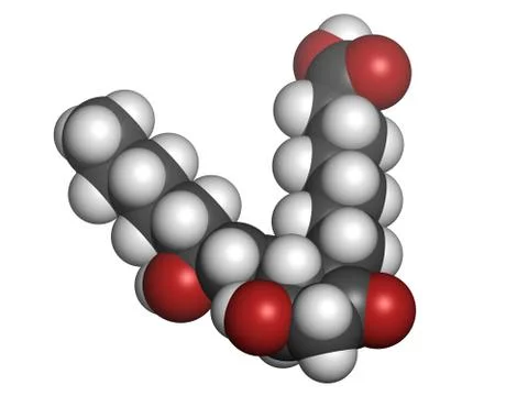 Alprostadil (prostaglandin e1) erectile dysfunction drug, chemical structure. イラスト素材