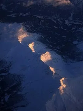 Alps from air Stock Photos