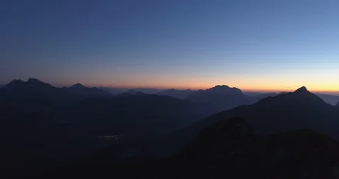 Alps and sunset Drone view Stock-Footage 125995749