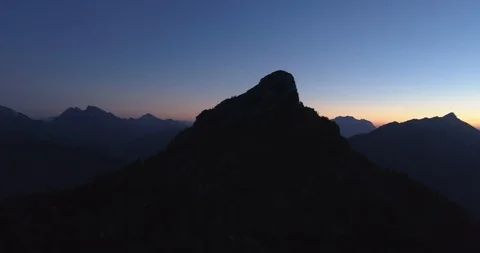 Alps and sunset Drone view 動画素材 125995901