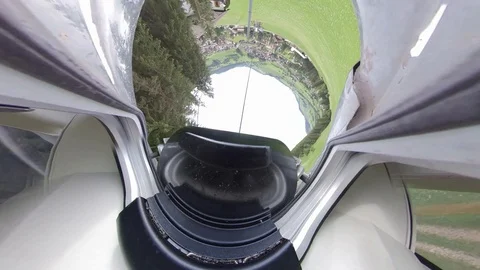 Alps, Cableway climb on mountain, vr360 in out effect, tiny planet Stock Footage 114075571