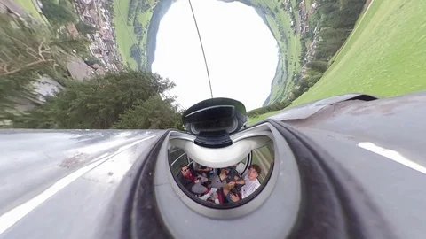 Alps, Cableway climb on mountain, vr360 in out effect, tiny planet Stock Footage 114075620
