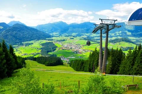 Alps cableway Stock Photos