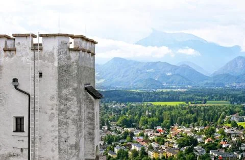 Alps from castle Stock Photos
