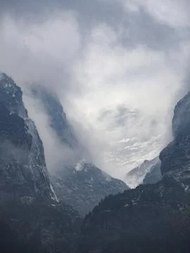 The Alps on the famous Eiger mountain Stock Photos