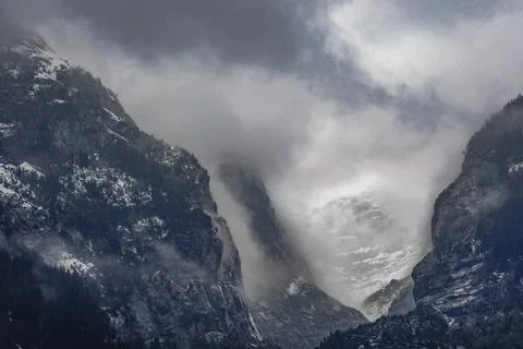 The Alps on the famous Eiger mountain Stock Photos
