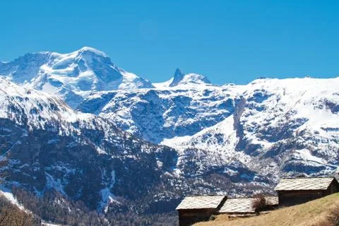 Alps with Hinterdorfs Fotos Stock