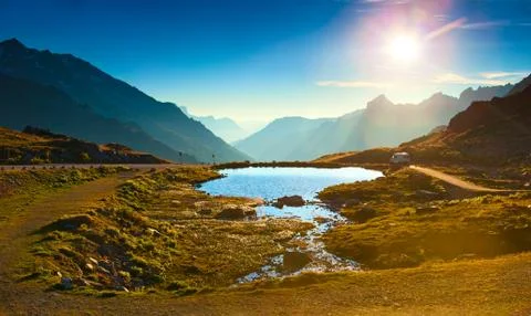 Alps landscape Stock Photos