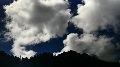 Alps montains clouds shadows Stock Footage 54720814