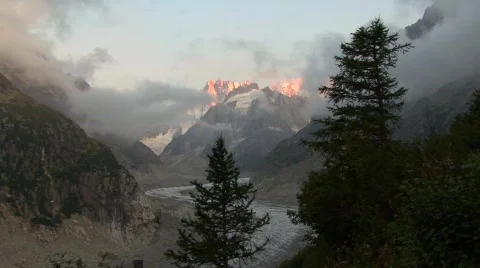 Alps mountain evening time lapse Stock Footage 279866