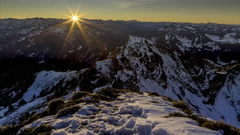 Alps Mountain sunset 스톡 동영상 145543869