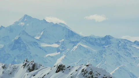 Alps mountain view from Eggishorn Stock Footage 35304172