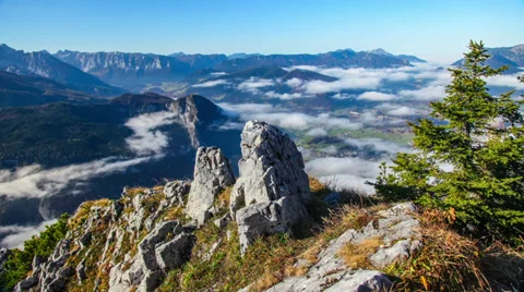 Alps mountain view timelapse Stock Footage 32850315