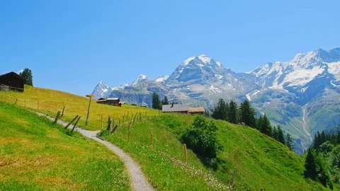 Alps Mountains Landscape Stock Footage 98427593