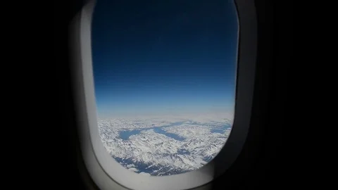 Alps mountains range view from above POV of a tourist admiring the beautiful Video stock 76863734