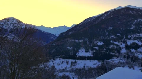 Alps mountains at sunset Stock Footage 60713948