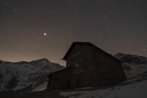 Alps night timelapse Video stock 167208493