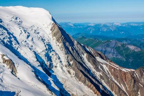 The alps over chamonix Stock Photos