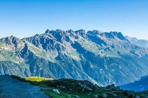 The alps over chamonix Foto stock