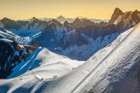 The Alps over Chamonix Foto stock
