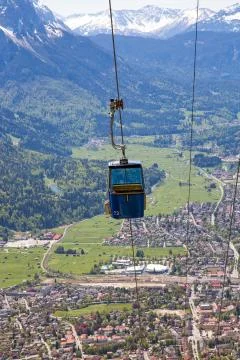 Alps Overhead Cable Car Stock Photos
