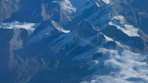 Alps from the plane Stock Footage 101600179