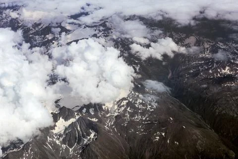 Alps from the plane Stock Photos