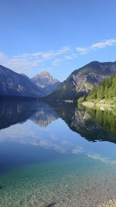 Alps at Plansee in Tirol Stock Footage 269532121